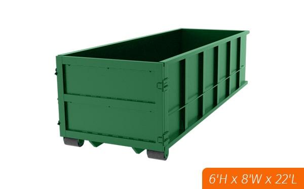 we offer flexible rental options for our 30-yard dumpsters